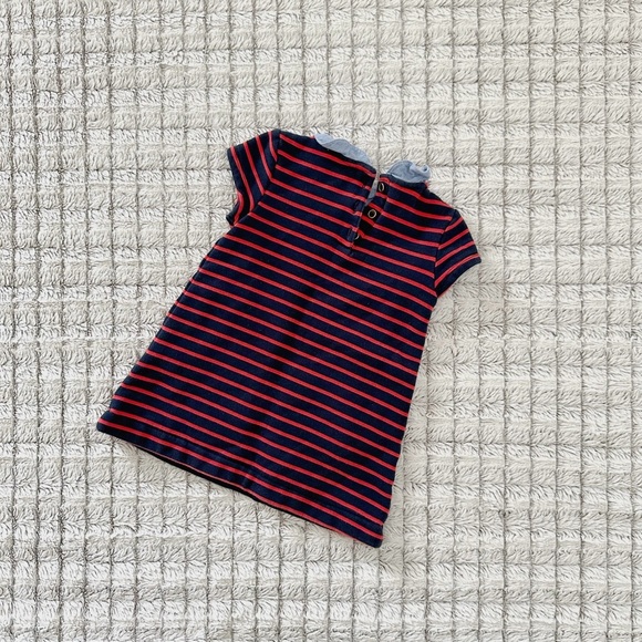 Cyrillus Toddler Girl Striped Collared Dress - Picture 2 of 4